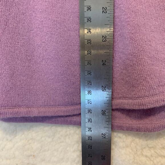 Soft Girl Clean Girl Madewell Wool Sweater Large Simple Mock Neck Violet Pink - Picture 5 of 6